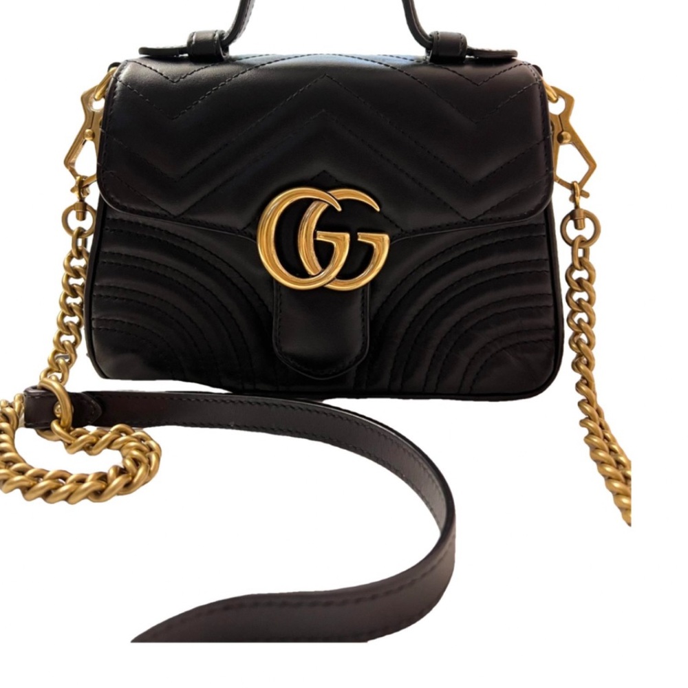 Gucci Marmont, Black Leather Shoulder Bag brand new condition
